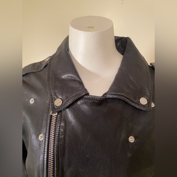 Lamarque Kiyoshi Leather Biker Jacket size L NWT - Picture 7 of 15